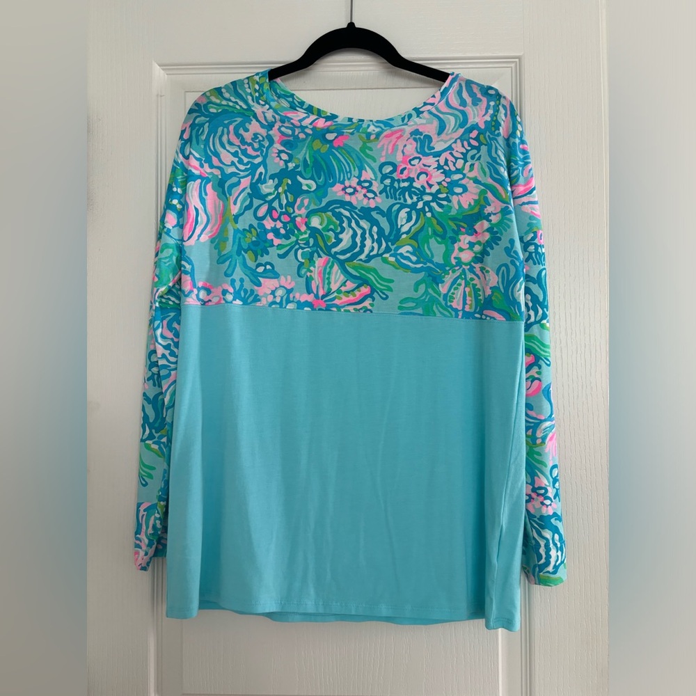 Size small Lilly Finn long sleeve Aqua La Vista